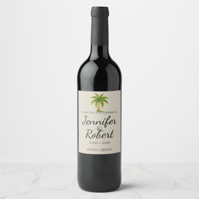 Rótulo do Vinho da Palmeira Tropical (Frente)