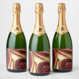 Rótulo do Vinho de Disparação de vésperas de ano n