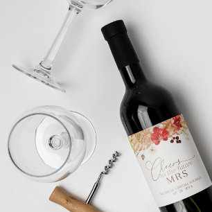 Rótulo do Vinho Floral de Chá de panela Terracotta