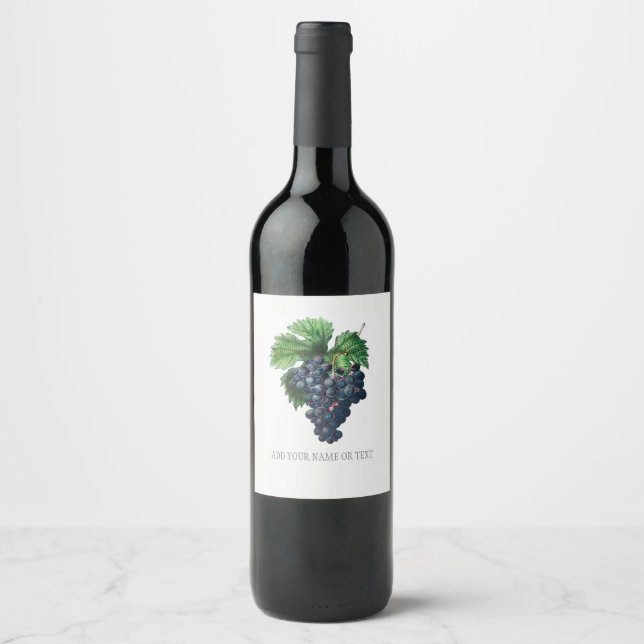 RÓTULO DO VINHO : REDOUTÉ PERSONALIZÁVEL : UVAS NE (Frente)
