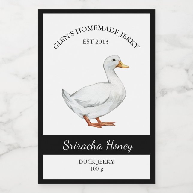 Rótulo Duck Jerky (Rótulo Único)