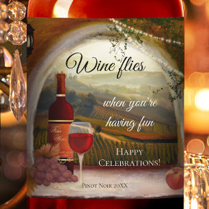 Rótulo italiano do vinho tuscano de arte fina