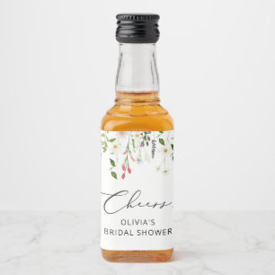 Rótulo mini licor de chá de panela de flores selva