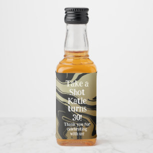 Rótulo Mini Whiskey, Rótulo do Líquido - Aniversár