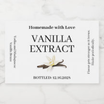 Rótulo Moderno de Adesivo de Extrato de Baunilha Z
