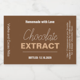 Rótulo Moderno de Adesivo para Extrato de Chocolat