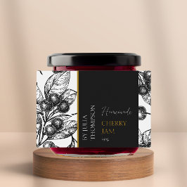 Rótulo moderno de cereja caseira