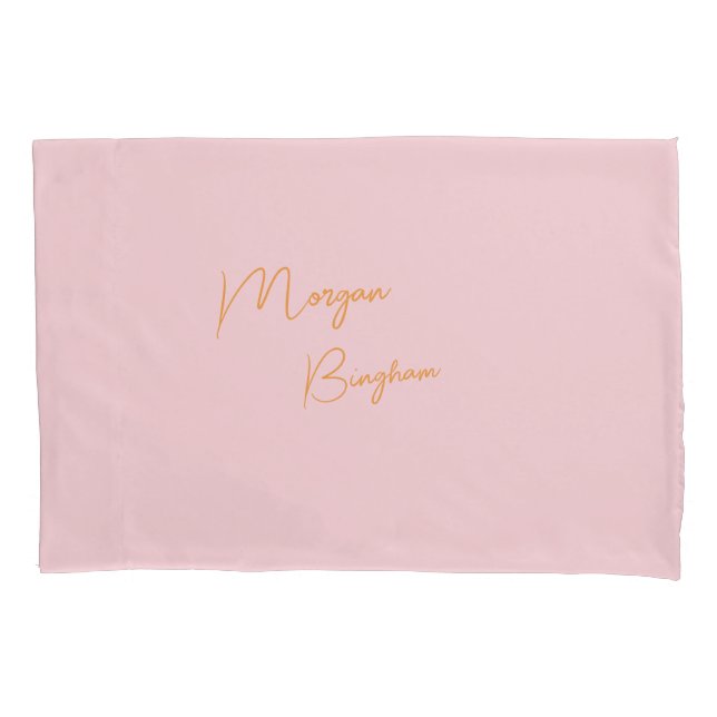 Rótulo monograma minimalista rosa (Frente)