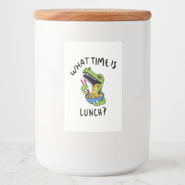 Rótulo Para Comida A que horas é o almoço (Frente)