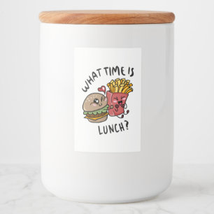Rótulo Para Comida A que horas é o almoço