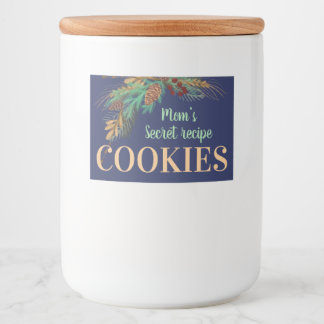Rótulo Para Comida A receita secreta da mãe, COOKIES. Conjunto de rót