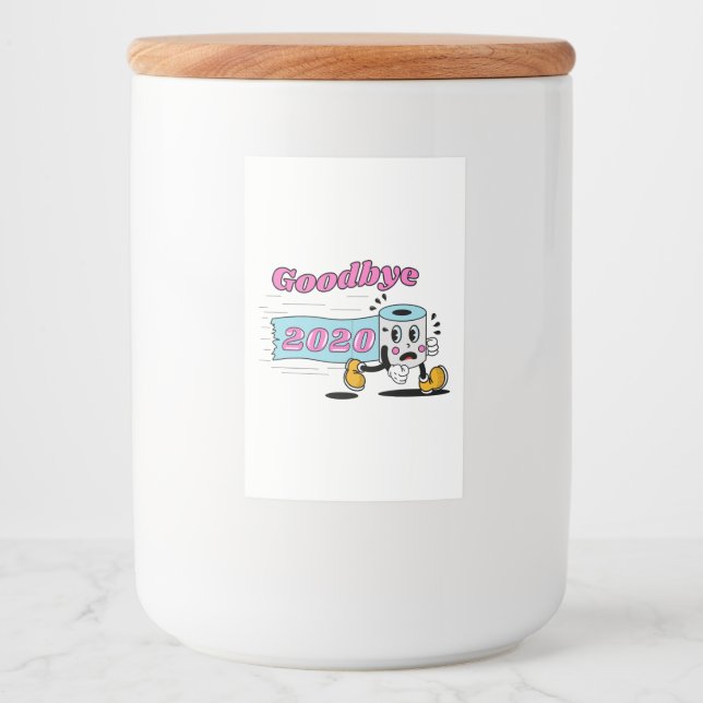 Rótulo Para Comida Adeus 2020 - Finalmente acabou (Frente)