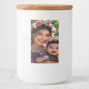 Rótulo Para Comida Adicionar bela foto de bebê Personalizar