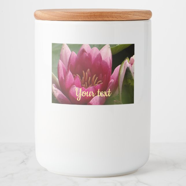 Rótulo Para Comida Água rosa (Frente)