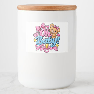 Rótulo Para Comida Ah, Bebê! Design de Celebração de Chá de Bebê