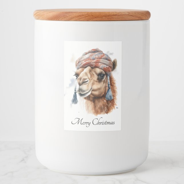Rótulo Para Comida Alegria do Deserto de Natal, personalizado (Frente)