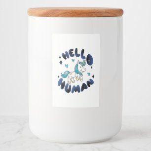 Rótulo Para Comida Alô humano Adorável Unicorn