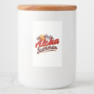 Rótulo Para Comida Aloha Verão
