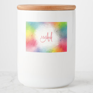 Rótulo Para Comida Amarelo Laranja Azul Cor-de-rosa Vermelho Cor-de-r