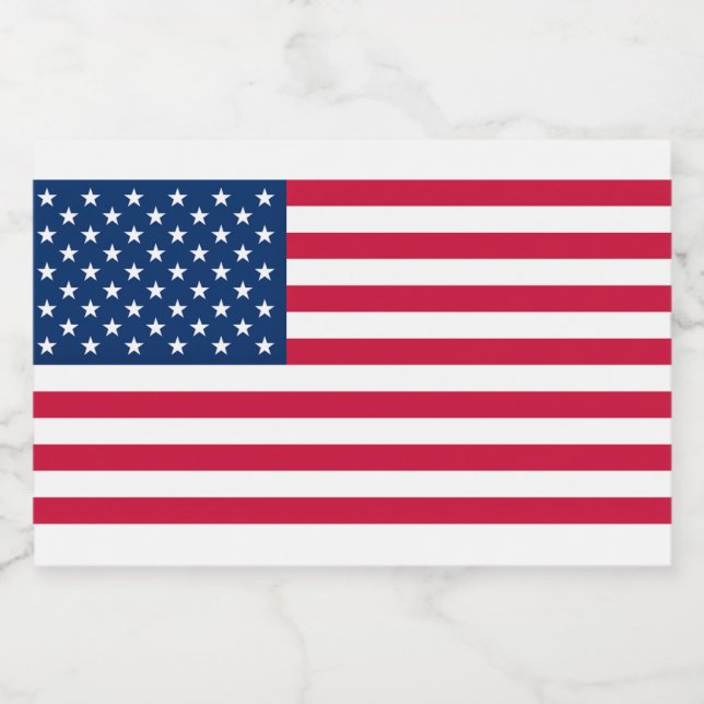 Rótulo Para Comida American Flag Labels - EUA - Patriótico (Rótulo Único)