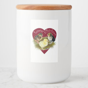 Rótulo Para Comida Amor de Franguinhas