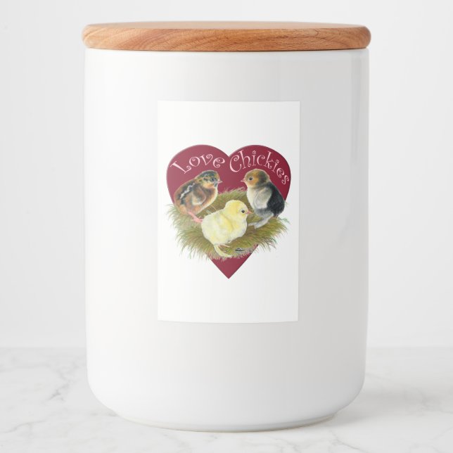 Rótulo Para Comida Amor de Franguinhas (Frente)