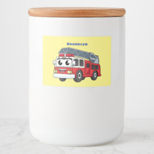 Rótulo Para Comida Animação de bombeiros felizes