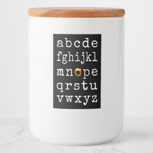 Rótulo Para Comida Anti-Trump Alphabet - Nope V