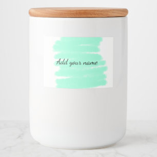 Rótulo Para Comida Aquarela verde adicionar nome mensagem de texto aq