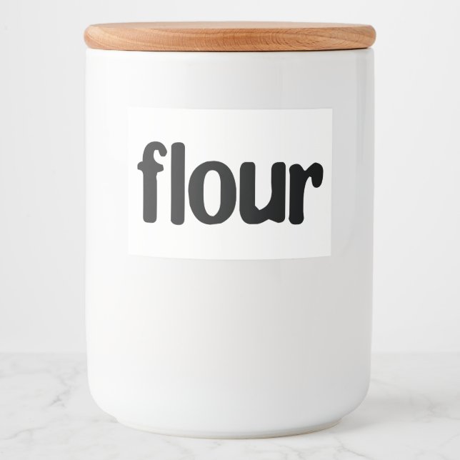 Rótulo Para Comida Armazenamento de Comidas Domésticos de Cozinha Cer (Frente)