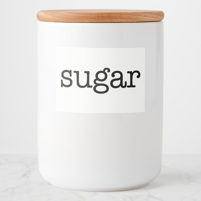 Rótulo Para Comida Armazenamento de Comidas Domésticos de Cozinha Cer (Frente)