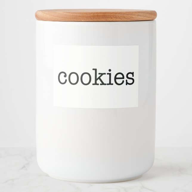 Rótulo Para Comida Armazenamento de Comidas Domésticos de Cozinha Cer (Frente)