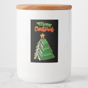 Rótulo Para Comida Árvore de Natal de Bookie IV