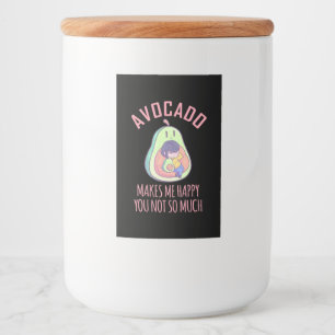 Rótulo Para Comida Avocado Me Faz Feliz