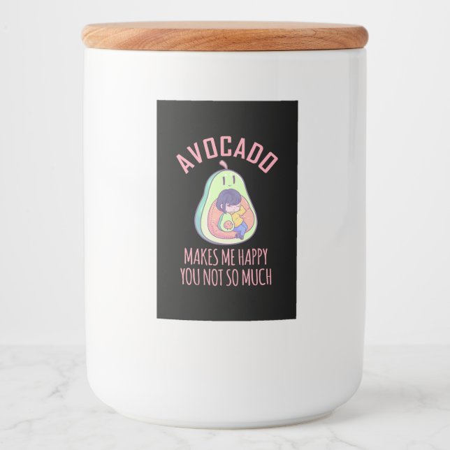 Rótulo Para Comida Avocado Me Faz Feliz (Frente)