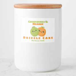 Rótulo Para Comida Bagaço de groselha e baga de laranja