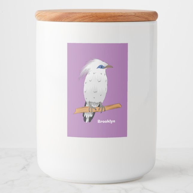 Rótulo Para Comida Bali Mina - ave exótica tropical (Frente)