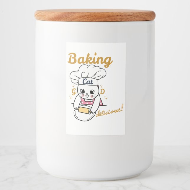 Rótulo Para Comida Banking Cat-DELICIOUS Good Design - (Frente)