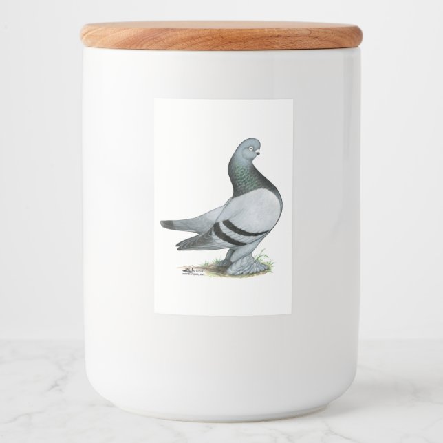 Rótulo Para Comida Bar Azul Berliner Tumbler Pigeon (Frente)