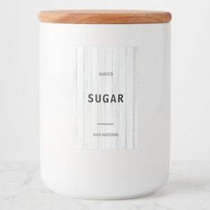 Rótulo Para Comida Básicos Personalizados Modernos Fontes Pretas de A