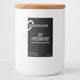 Rótulo Para Comida Bela e Bela Vela Branca em Forma de Coração Modern