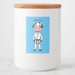 Rótulo Para Comida Boca-branca em desenho animado em kung fu