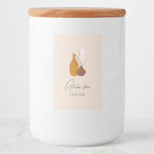Rótulo Para Comida Boho Minimalista Vases Sem Glúten Delícia
