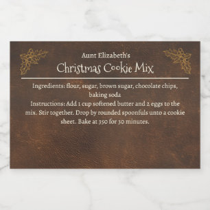 Rótulo Para Comida Bolachas de Natal Personalizadas