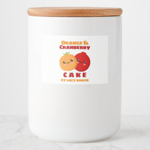 Rótulo Para Comida Bolo de laranja e amora