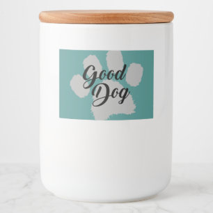 Rótulo Para Comida Bom frasco do deleite do cão