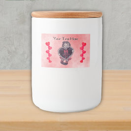 Rótulo Para Comida Boneca Rag Goth Com Corações Pretos Grandes Coraçõ