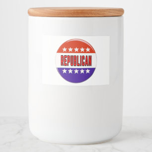 Rótulo Para Comida Botão Republicano