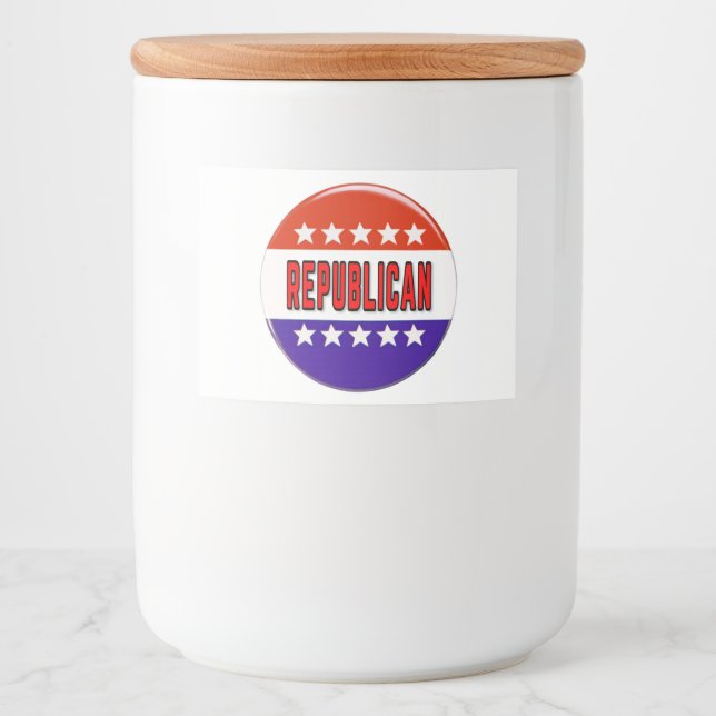 Rótulo Para Comida Botão Republicano (Frente)