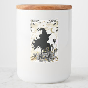 Rótulo Para Comida bruxa moderna contemporânea do Halloween 3